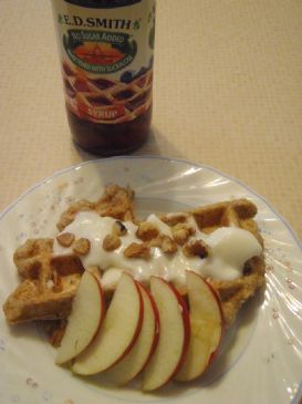 Whole Wheat Apple Waffles made with Stevia