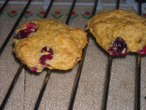 Gluten free Cranberry Orange Cornmeal Cookies