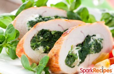 Garlic Spinach Stuffed Chicken