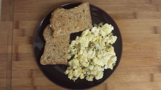 Jalapeno and Cheese Scrambled Eggs