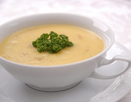 Potato Soup with Gruyere Cheese