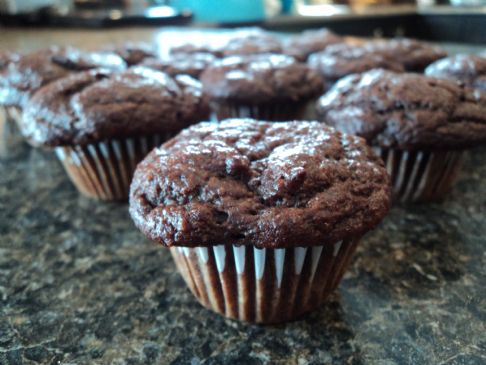 Chocolate banana baby muffins