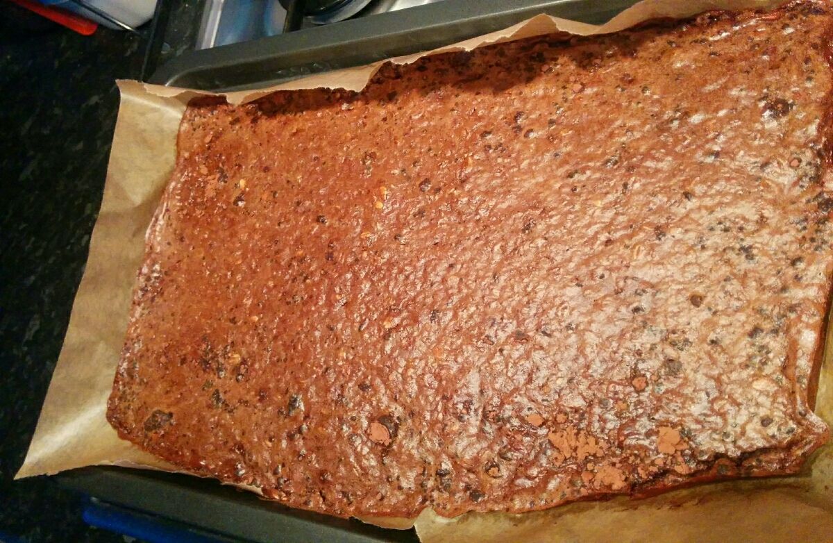 Oaty choc mint protein brownie