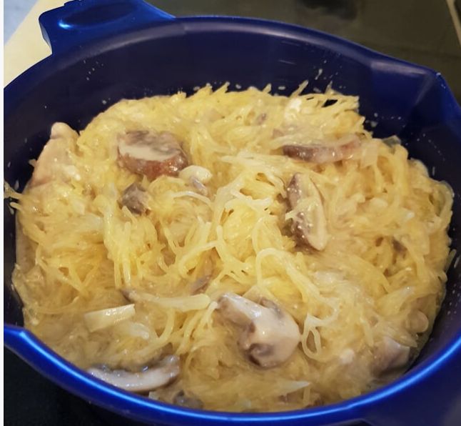 Creamy Mushroom Spaghetti Squash