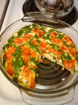 Smoked Salmon and Spinach Frittata