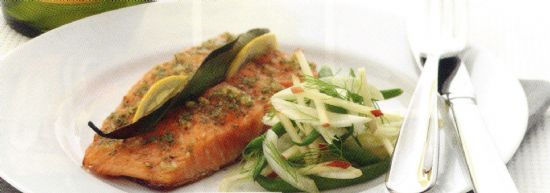 Salmon with a Lemon and Rosemary Glaze