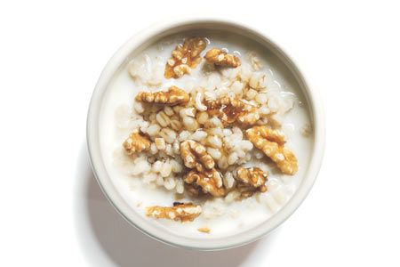Barley with Walnuts and Maple syrup