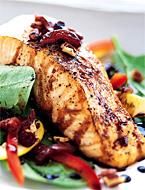 Roasted Salmon Salad With Honey Mustard Vinaigrette