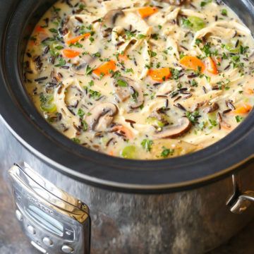 Slow Cooker Turkey and Wild Rice Soup