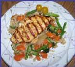 Grilled Chicken with Garden Fried Rice for Two