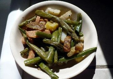 Turkey Spam, Green Bean and Potato Skillet