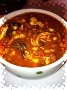 Weight Watchers Crock Pot Chicken Taco Chili 6P+