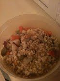 Barley, lentils, and vegetables stew