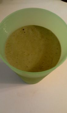 Peanut Butter Banana Chocolate Green Monster smoothie
