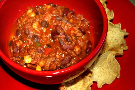 Hearty Chili with Black Beans and Corn