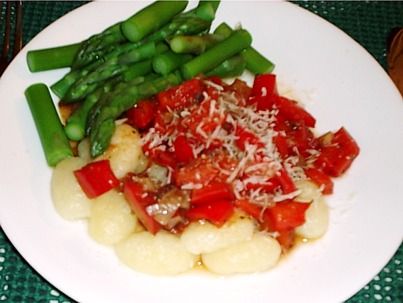 Gnocchi with Red Pepper Sauce