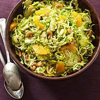 Shaved Brussel Sprouts with Green Onion Vinaigrette
