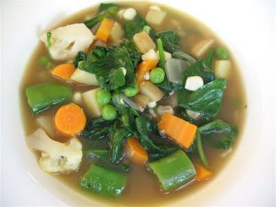 Vitamin Packed Blood Cleansing Spinach and Veg Soup