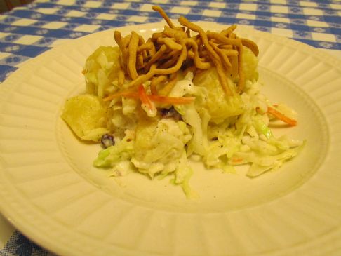 ASIAN COLESLAW WITH PINEAPPLE AND CRANBERRIES