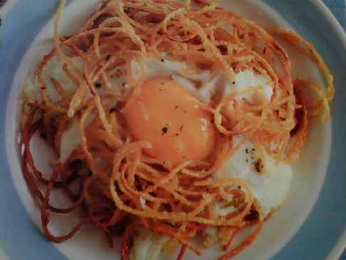 Bird's Nest (Egg and Pasta Dish)