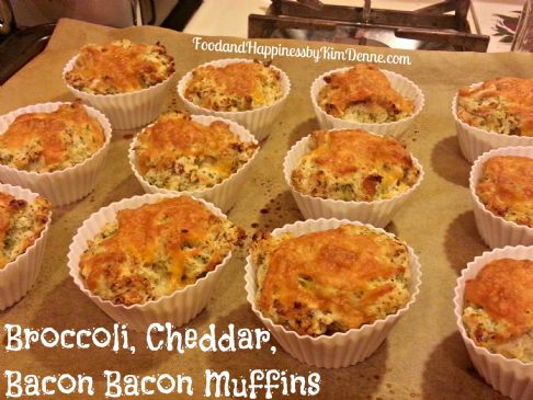 Broccoli, Cheddar, Bacon Bacon Muffins