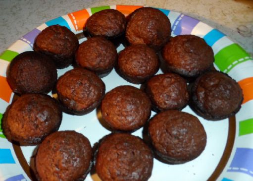 Jiffy chocolate pecan flax mini muffins