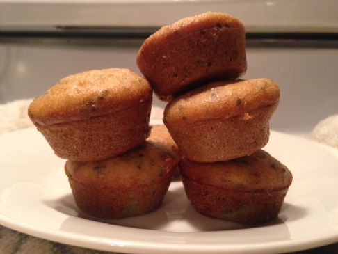 Sugar Free Lemon Chia Seed Mini Muffins