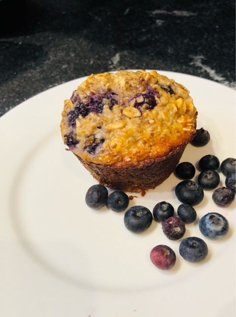 Blueberry oat protein muffins