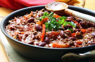 Autumn's Hearty Low-Fat 3 Bean Chili