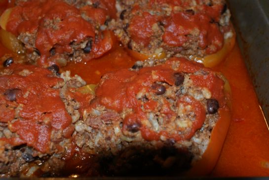 Stuffed Bell Peppers w/ Black Beans