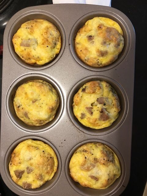 Egg sausage and cheese muffins