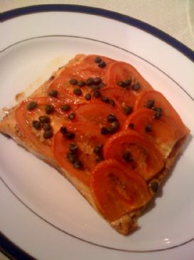 Baked Salmon with Tomatoes and Capers for Two