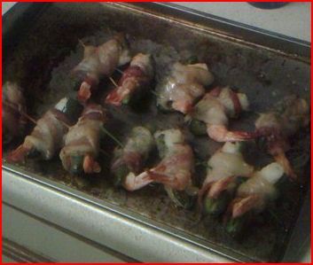 Fireman's Shrimp and Jalapeno Wrapped in Bacon