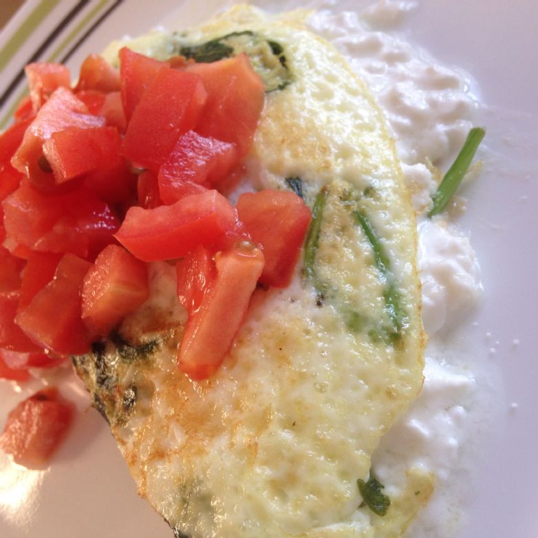 Spinach and egg white omelet