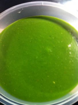 Cold Spinach Apple Soup (raw)