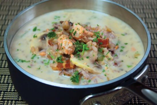 Wild Rice and Salmon Soup
