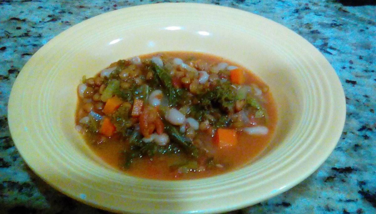 Lentil, Kale, White Bean Stew