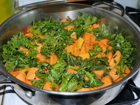 Sweet Potatoes with Kale