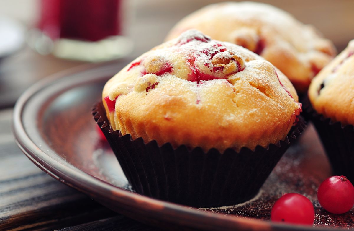 Cranberry Egg Nog Muffins