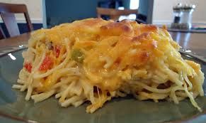 Jessica?s Chicken Spaghetti (This dish is a treat or potluck meal. Not diet friendly)