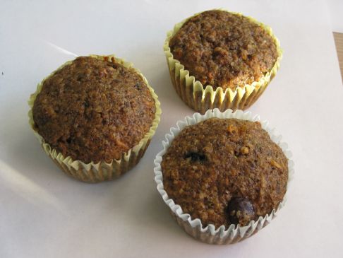 Bran Flax Blueberry Muffins