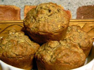 Healthy Banana Nut Oat Muffins