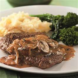 Black Pepper Cube Steaks and Mushroom Cream Sauce