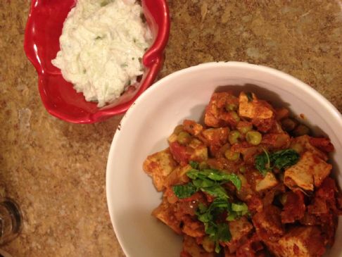 Tofu Curry with Peas