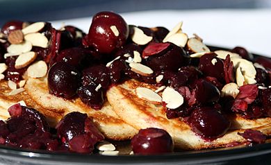 Cherry Almond Warrior Protein Pancakes