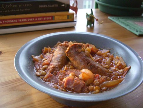 Italian Lentils with Spicy Sausage