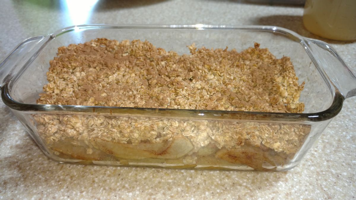 4 Ingredient Vegan No Fat Apple Crisp