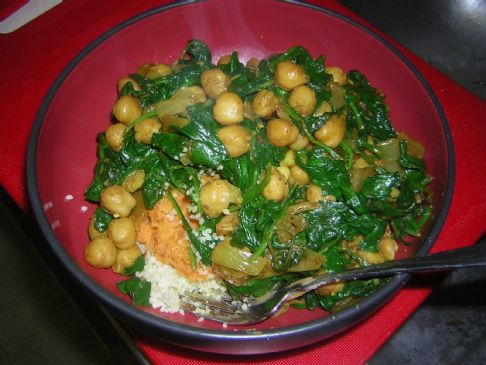 spinach and chickpea saute