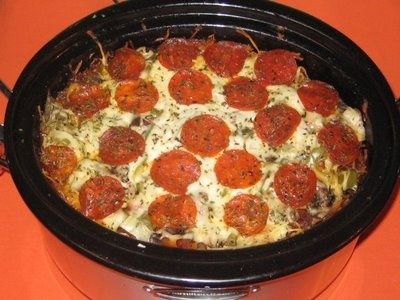 Crockpot pizza pasta