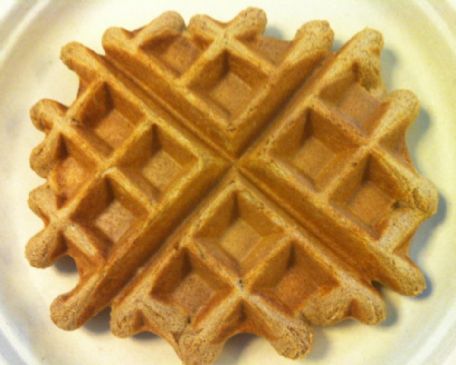 Vanilla-Cinnamon Vegan Waffles for One (with protein)